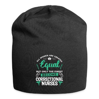 Only The Finest Become Correctional Nurses RN - Jersey Beanie - black - Front