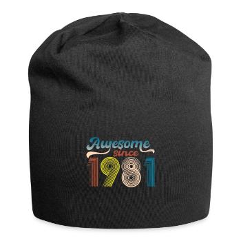 Vintage 1981 Retro Bitrthday Limited Edition. - Jersey Beanie - black - Front