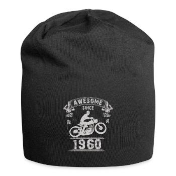 Awesome since 1960, Biker 63. Geburtstag - Jersey-Beanie - Schwarz - Vorne