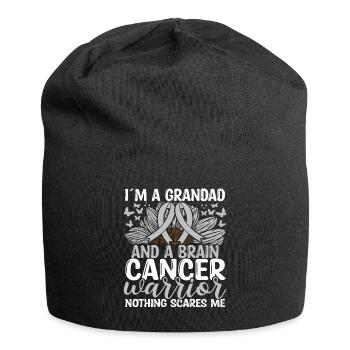 Brain Tumor Ribbon Month Grandpa Granddad - Jersey-Beanie - Schwarz - Vorne