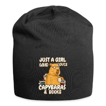 Seulement une femme qui aime le capybara et les livres - Bonnet en jersey - noir - Devant