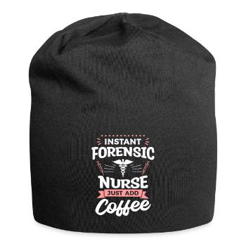 L’infirmière médico-légale instantanée ajoute simplement du café Les infirmières RN - Bonnet en jersey - noir - Devant