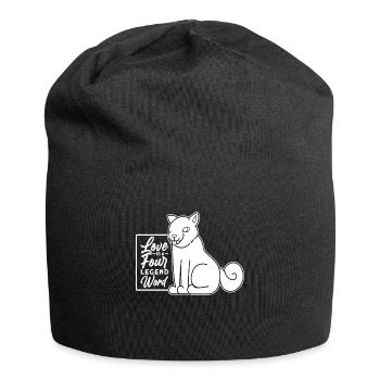 L’amour est un mot de quatre légendes Shiba Inu - Bonnet en jersey - noir - Devant