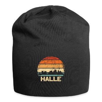 Halle - Jersey-Beanie - Schwarz - Vorne