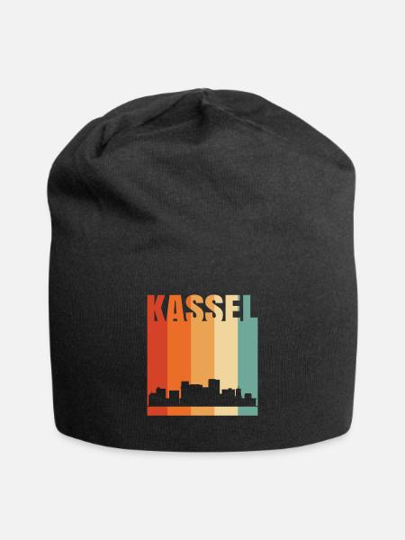 Kassel - Jersey-Beanie - Schwarz