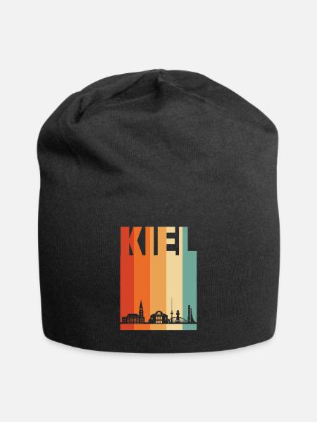 Kiel - Jersey-Beanie - Schwarz
