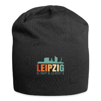 Leipzig - Jersey-Beanie - Schwarz - Vorne