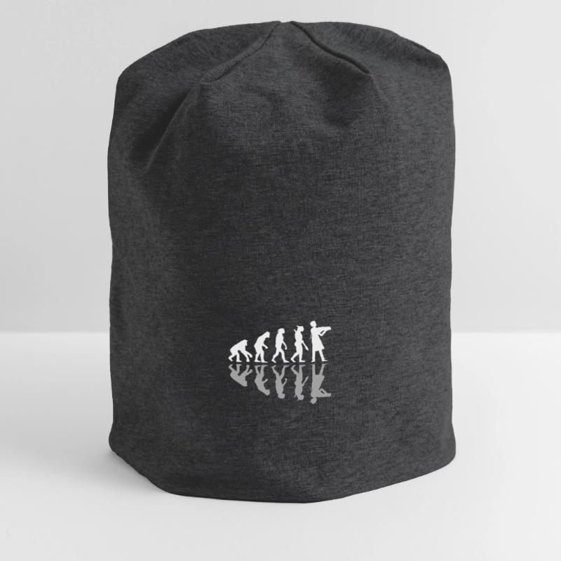 Human Evolution Funny Baking Baker Humor Culinary Jersey Beanie