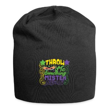 Throw Something Festival Parade Beads Mardi Gras - Jersey-Beanie - Schwarz - Vorne