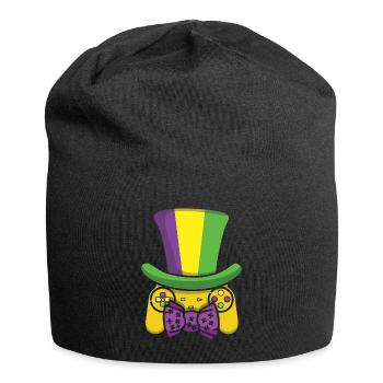 Video Game Gamer Festival Parade Beads Mardi Gras - Jersey-Beanie - Schwarz - Vorne