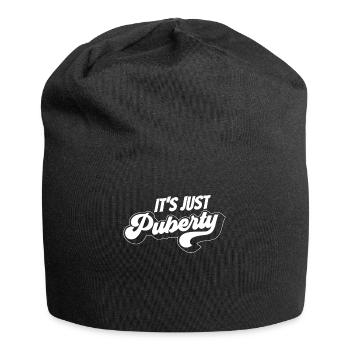 It's just the puberty teenage sayings grown up - Jersey Beanie - black - Front