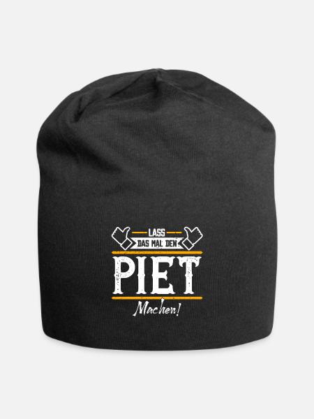 Piet Geschenkidee Geschenk Geburtstag - Jersey-Beanie - Schwarz