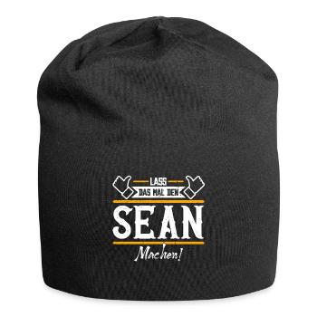 Sean Geschenkidee Geschenk Geburtstag - Jersey-Beanie - Schwarz - Vorne
