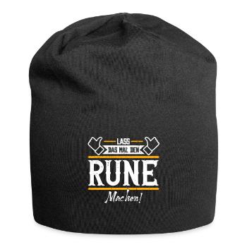 Rune Geschenkidee Geschenk Geburtstag - Jersey-Beanie - Schwarz - Vorne