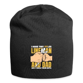 Lineman Elektrokabel Strommast Elektriker - Jersey-Beanie - Schwarz - Vorne