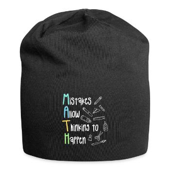 Math Mistakes Allow Thinking To Happen - Jersey Beanie - black - Front