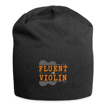 Violin Fluent In Violin Classical Music Violinist - Jersey Beanie - black - Front