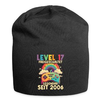 2006 Level 17 Jahre Gaming 17er 17 Geburtstag - Jersey-Beanie - Schwarz - Vorne