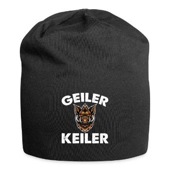 Geiler Wild Boar Hunter Hunting Forest - Jersey-Beanie - Schwarz - Vorne