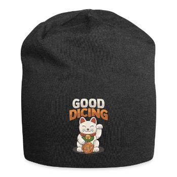 Chinesische Katze-Winken-Design für einen - Jersey-Beanie - Anthrazit - Vorne