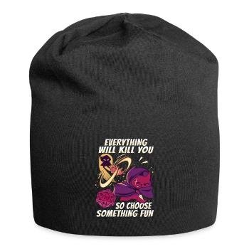 D20 Cat design for an RPG GAMER - Jersey Beanie - black - Front