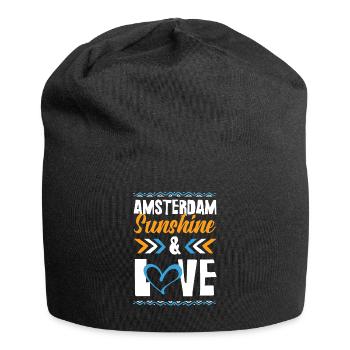 Amsterdam Love - Jersey-Beanie - Schwarz - Vorne