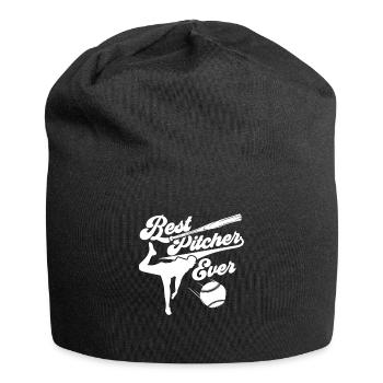 Best Baseball Pitcher Ever Hobby Pitcher - Jersey Beanie - black - Front