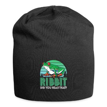 Rotäugiger Laubfrosch Niedliches - Jersey-Beanie - Schwarz - Vorne