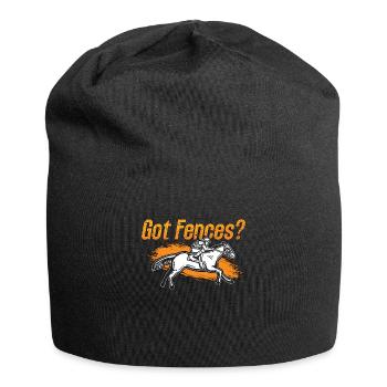 Show Jumping Got Fences Loves Equine Show Jumper - Jersey-Beanie - Schwarz - Vorne