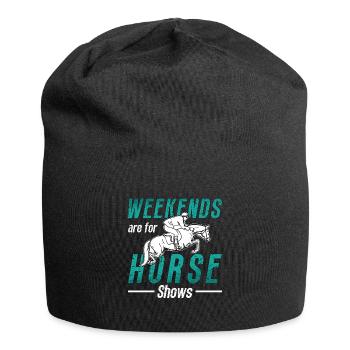 Show Jumping Weekends Are For Horses Show Jumper - Jersey Beanie - black - Front
