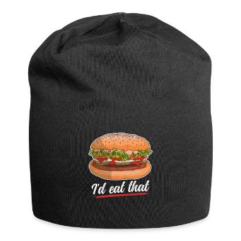 Hamburg Fast Food | Burger Fast Food Gift - Jersey Beanie - black - Front