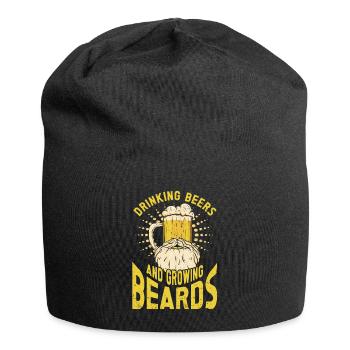 Boire de la bière et faire pousser la barbe Barbe - Bonnet en jersey - noir - Devant