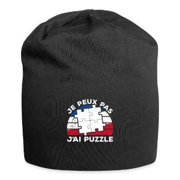 Je Peux Pas J'ai Puzzle - Jersey-Beanie - Schwarz - Vorne
