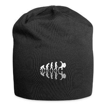Human Evolution Wrestling Lover Combat Sports - Jersey-Beanie - Schwarz - Vorne