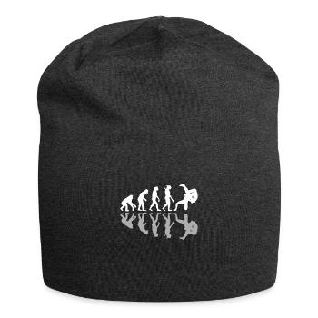 Human Evolution Wrestling Lover Combat Sports - Jersey-Beanie - Anthrazit - Vorne