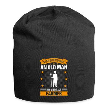 Agriculteur Agriculteur Vieil homme disant cadeau d’homme - Bonnet en jersey - noir - Devant