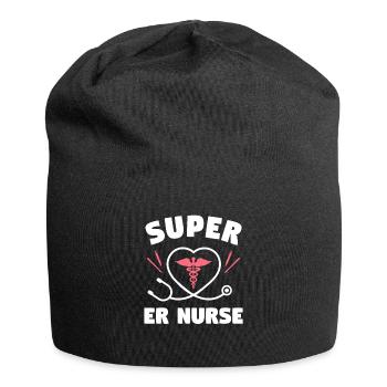 Super ER Krankenschwester Notaufnahme Krankenschwestern RN - Jersey-Beanie - Schwarz - Vorne