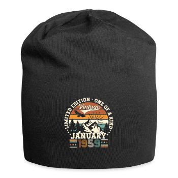 Né en 1959 Janvier 64e anniversaire Homme cadeau - Bonnet en jersey - noir - Devant
