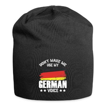 Zwinge Mich Nicht Meine Deutsche Stimme Deutsch - Jersey-Beanie - Schwarz - Vorne