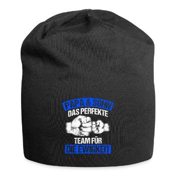 Papa & Sohn Das Perfekte Team Für Die Ewigkeit Vat - Jersey-Beanie - Schwarz - Vorne