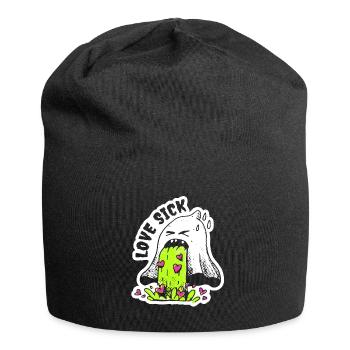Valentine's Day - Love Sick - Anti Valentine - Jersey Beanie - black - Front