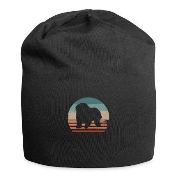 Vintage Retro Old English Sheepdog Dog Lover - Bonnet en jersey - noir - Devant