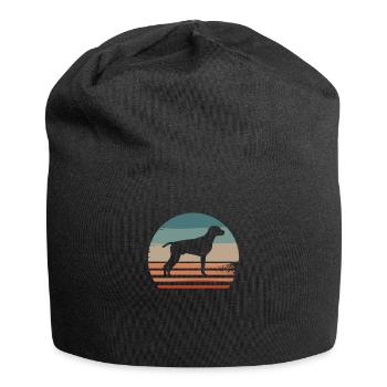 Vintage Retro Pointer Dog GSP Lover - Bonnet en jersey - noir - Devant