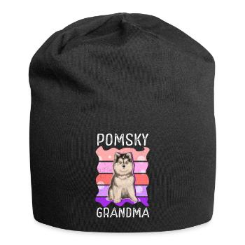 Pomsky Grandma Chiens Chien Propriétaire Cadeau - Bonnet en jersey - noir - Devant