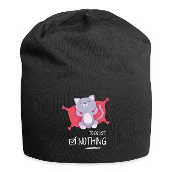 To Do List Nothing Cat Sleeping Shirt - Bonnet en jersey - noir - Devant