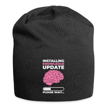 Installing Knowledge Update Student Brain Loading - Jersey Beanie - black - Front