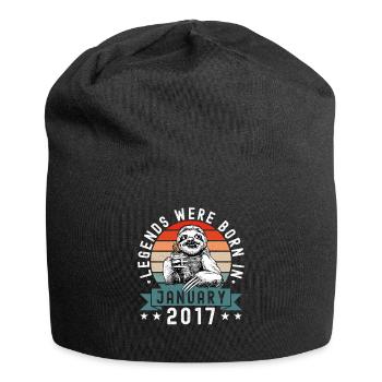 Legends Were Born In January 2017 Sloth Sloth - Jersey Beanie - black - Front