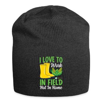 Farmer Tractor Farming Quota for Farmers - Jersey Beanie - charcoal grey - Front