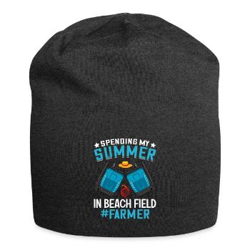 Farmer Tractor Farming Quota for Farmers - Jersey Beanie - charcoal grey - Front