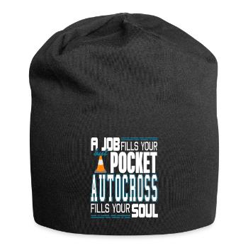 Job Fills Your Pocket Autocross Fills Your Soul - Jersey-Beanie - Schwarz - Vorne